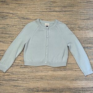 Universal Thread Pale Blue Cropped Button-Up Cardigan